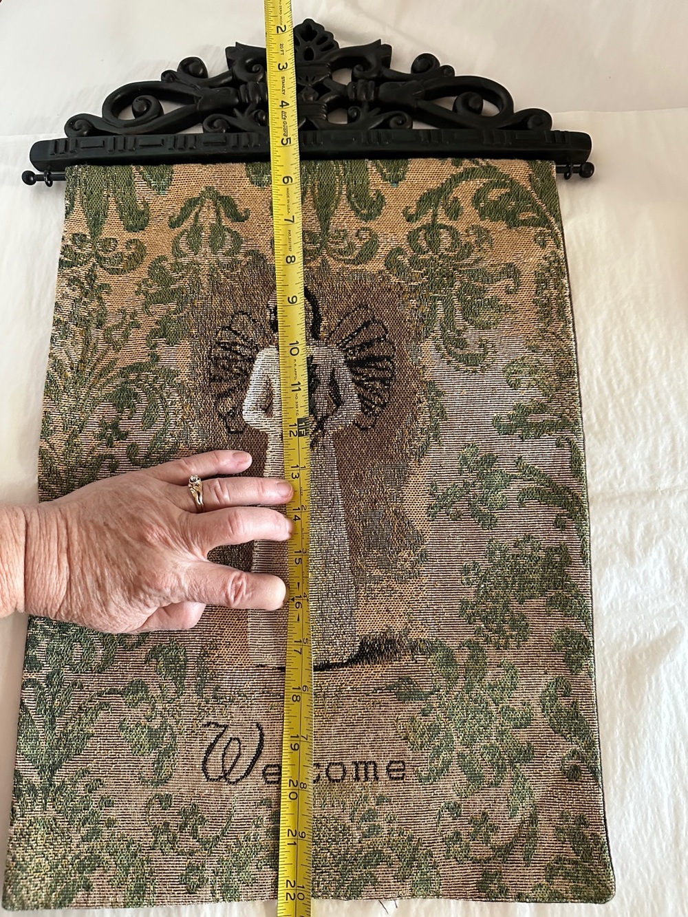 Willow Tree Tapestry-Welcome Wall Hanging - With Decorative Wood Hanger - Picture 5 of 6
